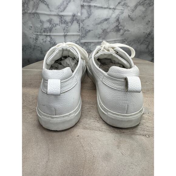M.Gemi Women’s White Leather Sneakers Size 40 Italian Made Low Top Shoes - Picture 11 of 13